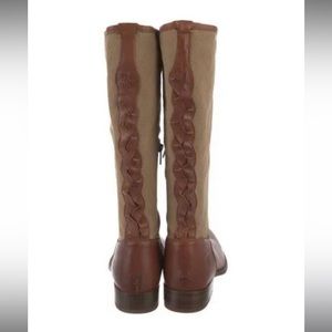 Copy FRYE Melissa 6 Canvas Leather Boot